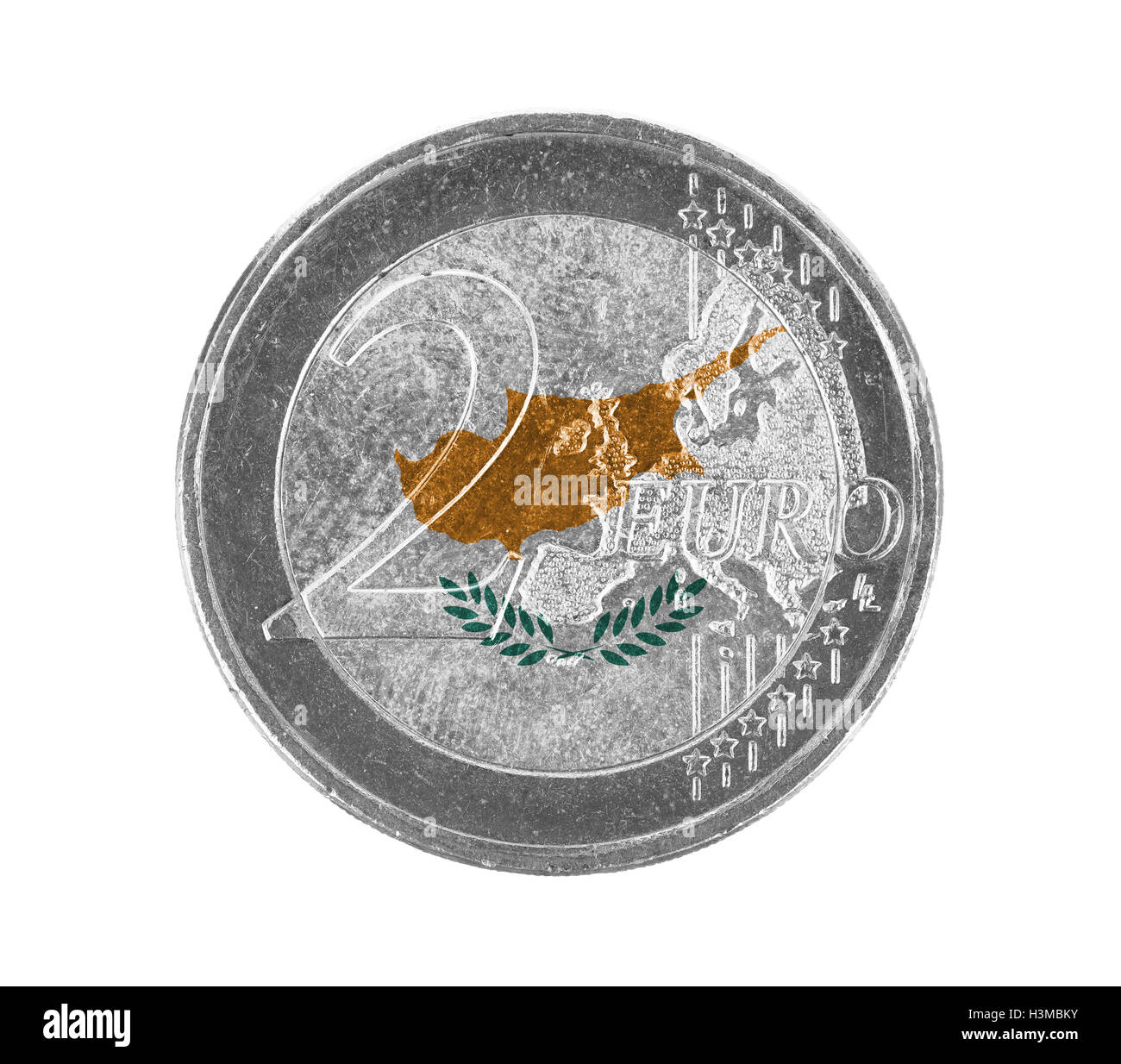Euro coin, 2 euro Stock Photo