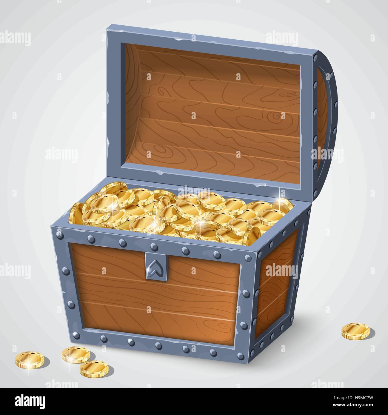 vintage wooden chest Stock Vector Image & Art - Alamy