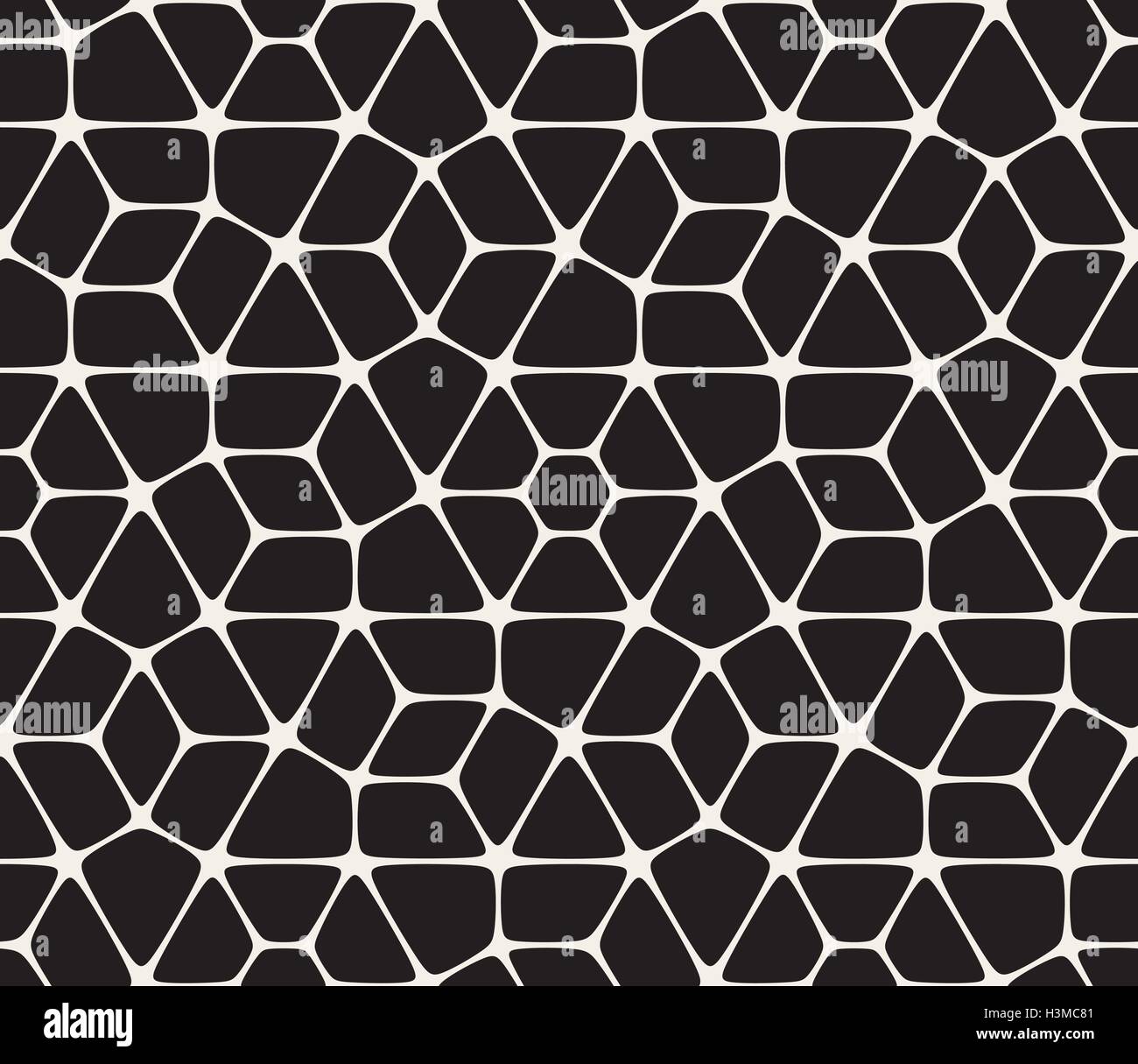 Vector Seamless Black and White Rounded Lace Pattern Stock Vector Image ...