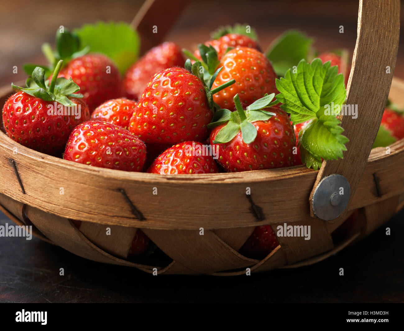 Fresh organic fruit, jubilee strawberries Stock Photo