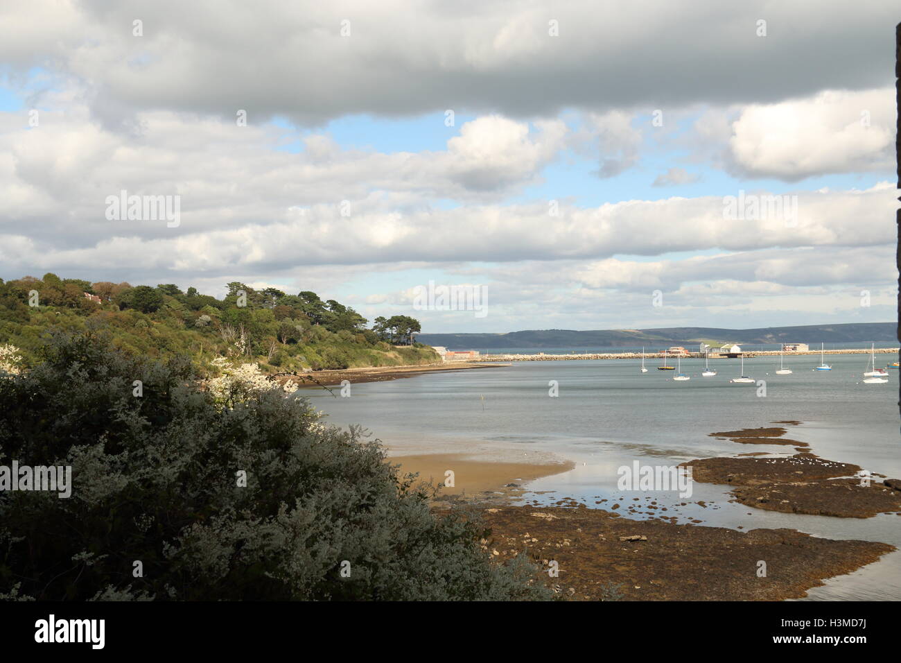 Newtons Cove,Weymouth,Dorset,UK viewed from Sandsfoot Castle Stock