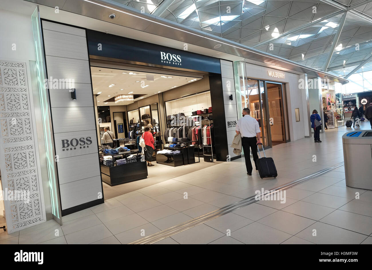 hugo boss store, stansted airport, departure terminal, london, england  Stock Photo - Alamy