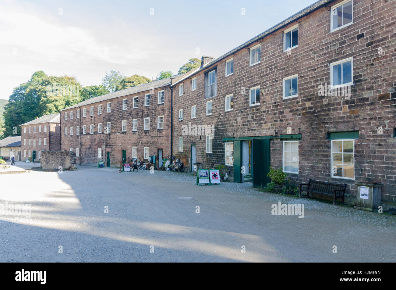 Old buildings at Cromford Mills near Matlock in Derbyshire Stock Photo