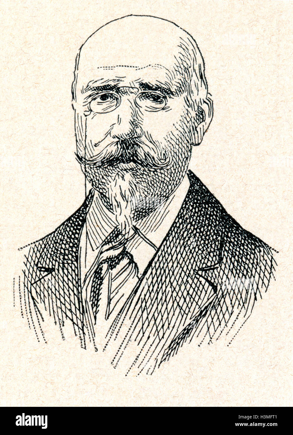 José Echegaray y Eizaguirre,  1832 – 1916. Spanish civil engineer, mathematician, statesman and dramatist. Winner of the 1904 Nobel Prize for Literature. Stock Photo