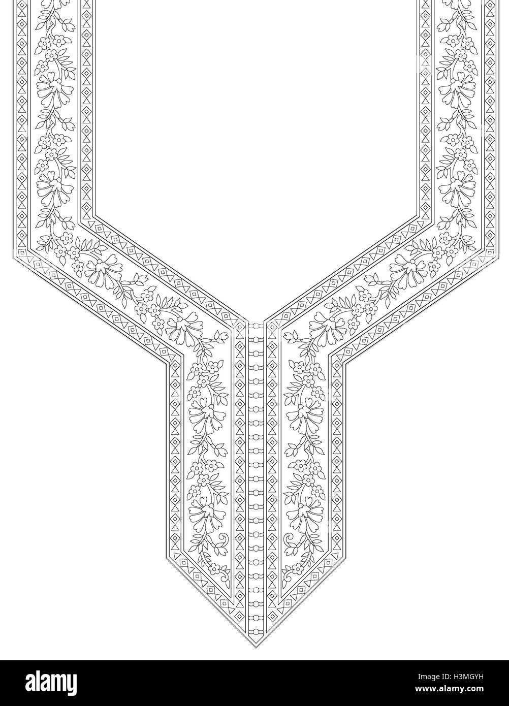 Churidar neck designs Black and White Stock Photos Images Alamy