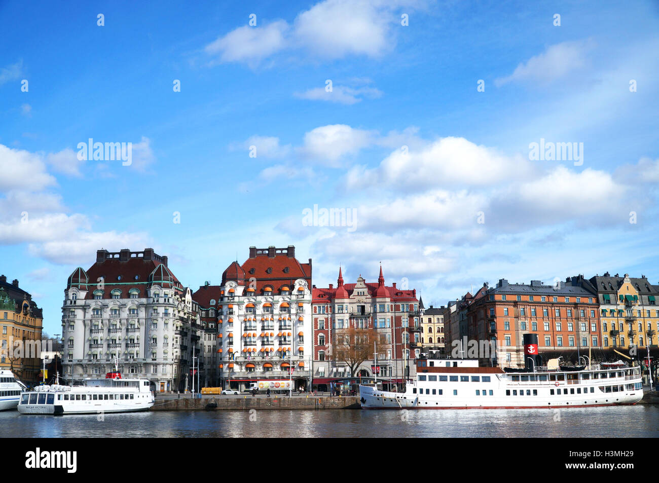 Strandvagen the famous and prestigious avenue of tenentments, palaces
