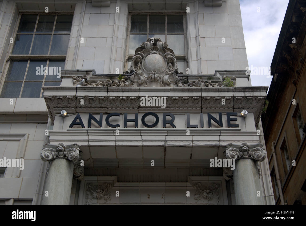 Anchor shipping line old building in Glasgow city centre Stock Photo