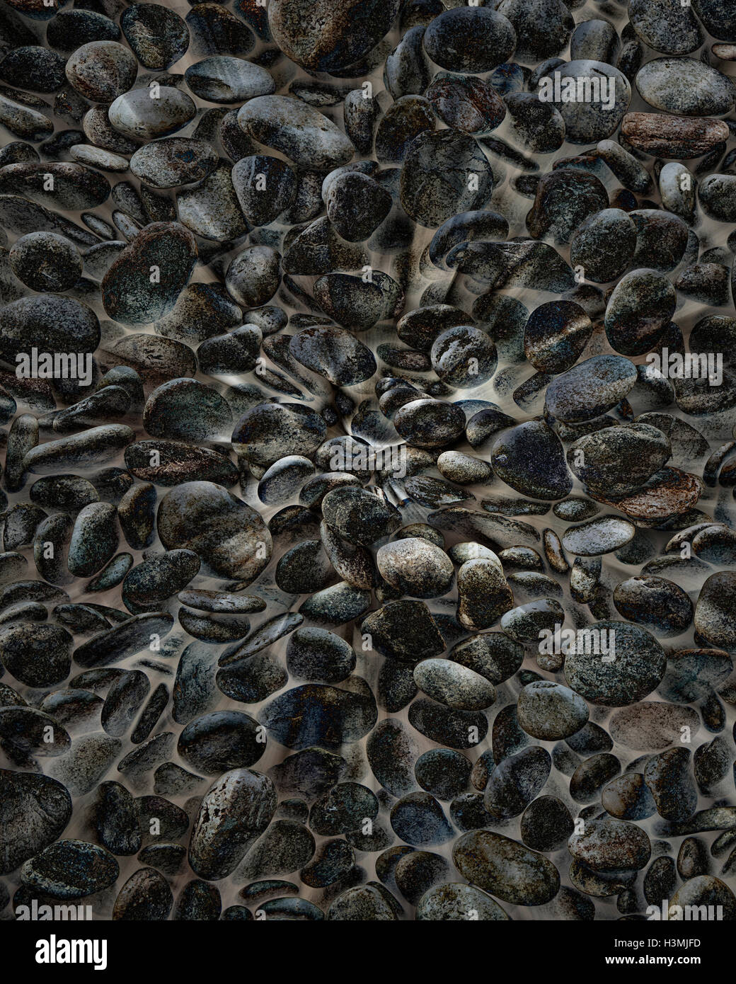 Black and white pebbles hi-res stock photography and images - Alamy