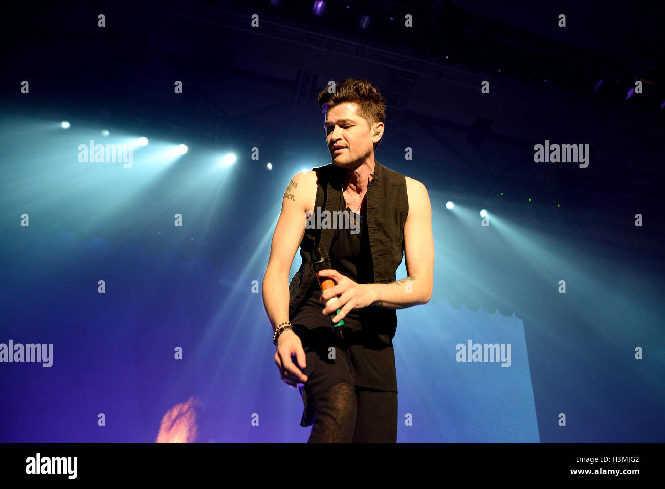 BARCELONA - MAR 30: The Script (band) performs at St. Jordi Club stage on March 18, 2015 in Barcelona, Spain. Stock Photo