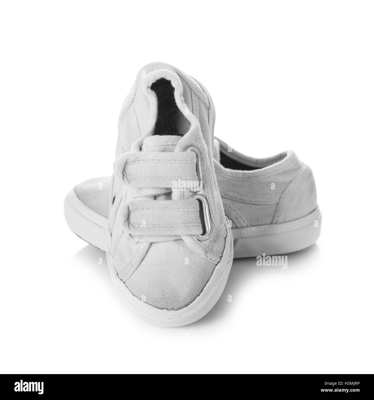 Picture of Sneakers shoes for kids with velcro fastening isolated on white ...