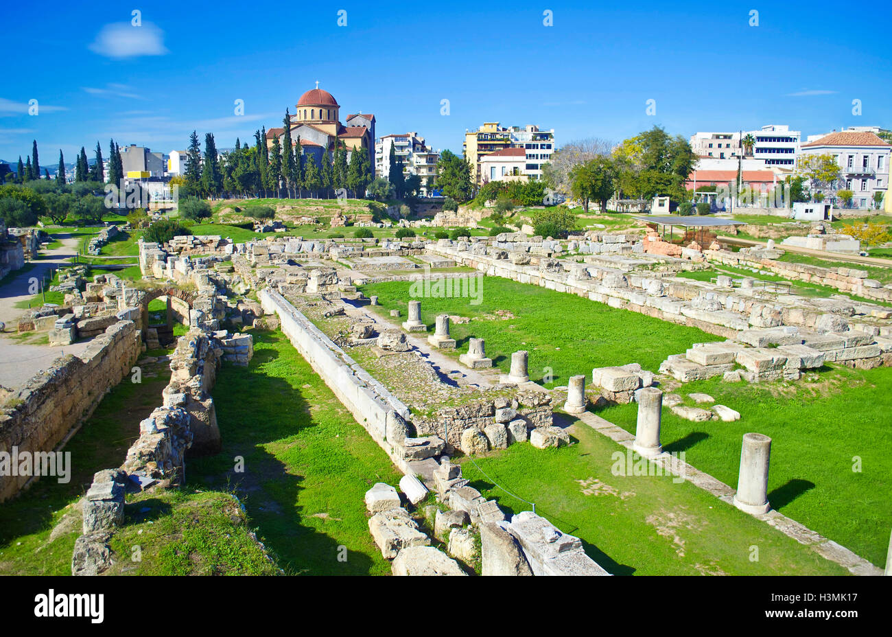 ancient cemetery Kerameikos Athens Greece Stock Photo Alamy