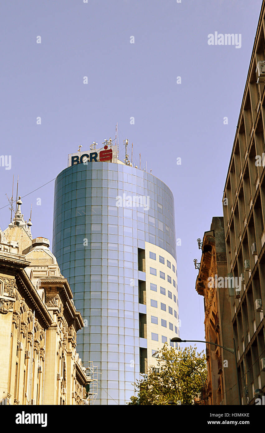 BUCHAREST, ROMANIA - 29 SEPTEMBER 2016: Bucharest Financial Plaza, one of the headquarters of BCR Stock Photo