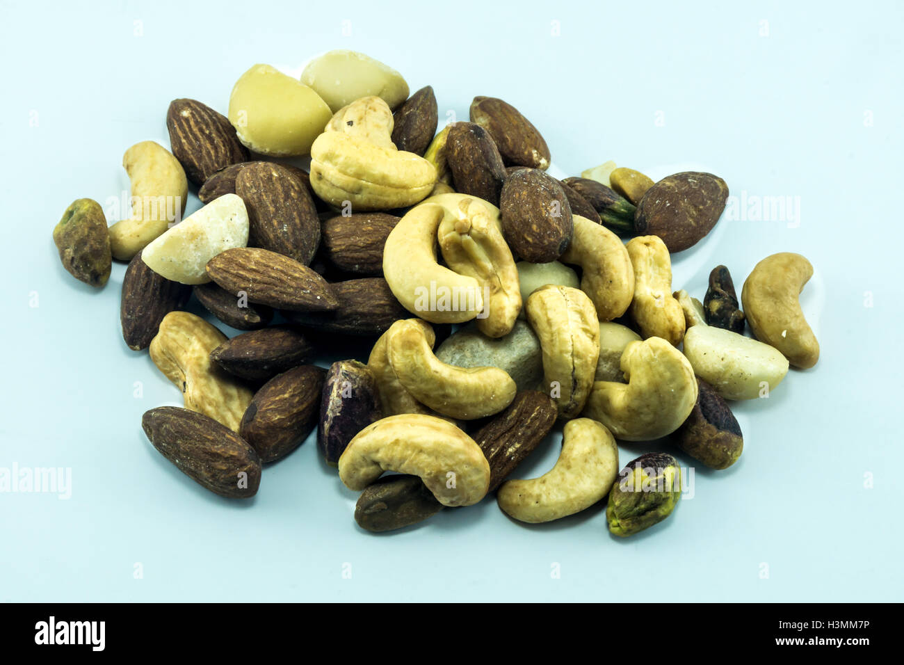a pile of assorted nuts Stock Photo