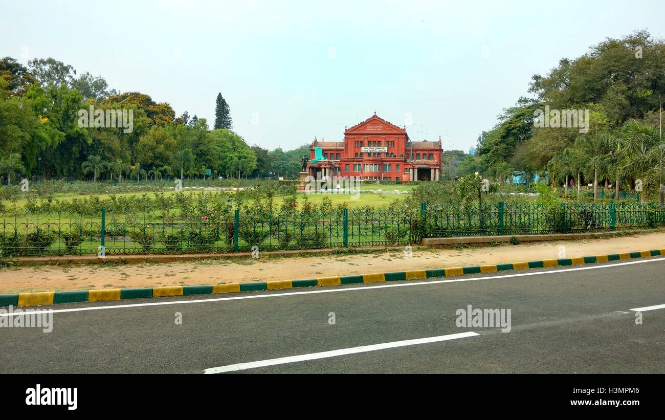 Library building in cubbon park bangalore, karnataka, india Stock Photo