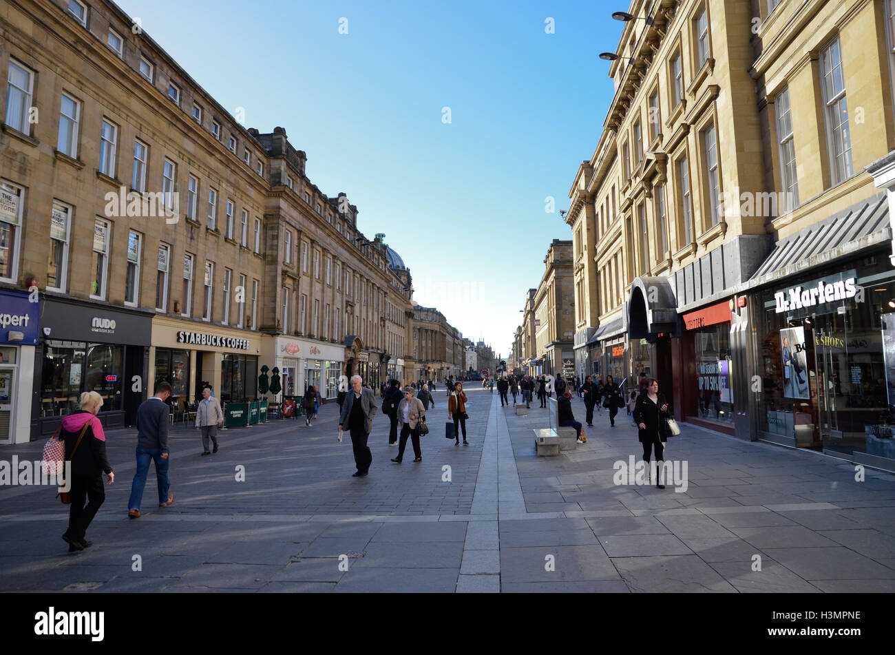 The Grainger Street shopping area in Newcastle city centre Stock Photo