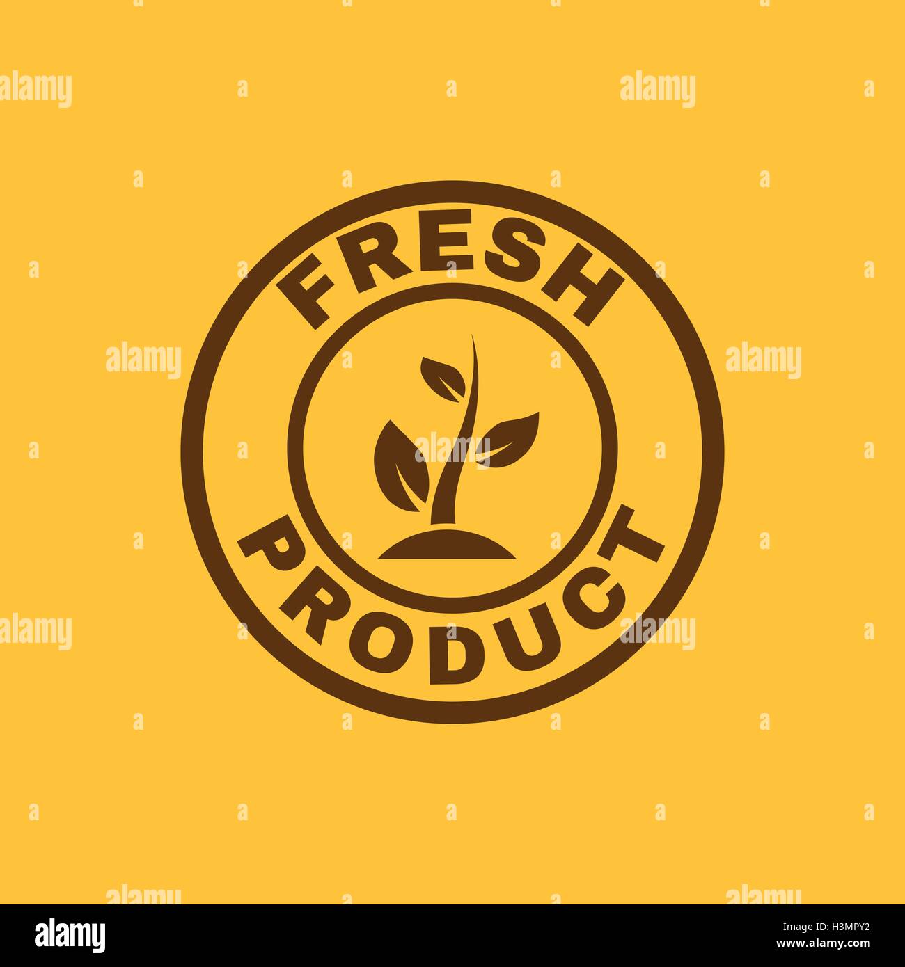 The fresh product icon. Eco and bio, ecology symbol. Flat Stock Vector ...