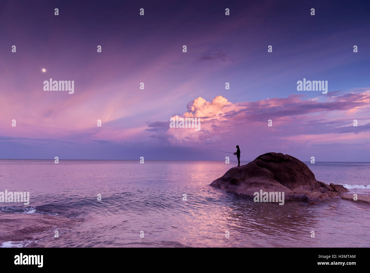 Woman Fishing at Sunset Stock Photo by ©twildlife 11344728