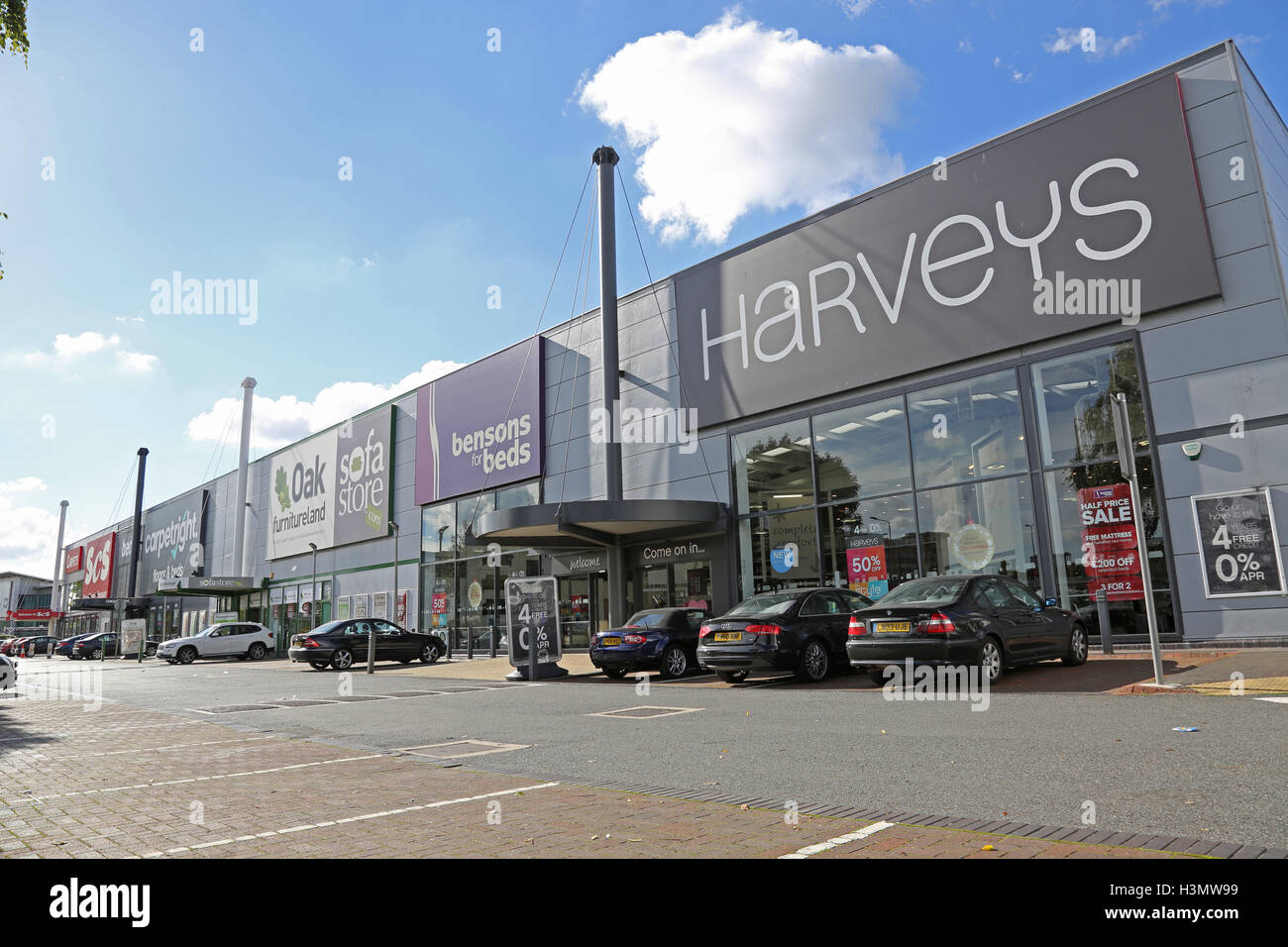 Retail Park on the Purley Way, Croydon, UK. A major out of town shopping area in South London