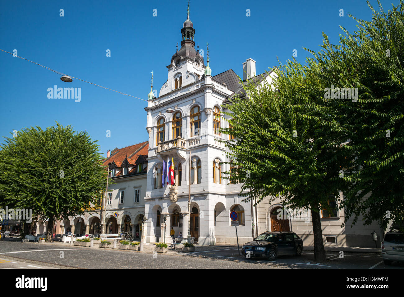 Novo Mesto town hall, Slovenia Stock Photo