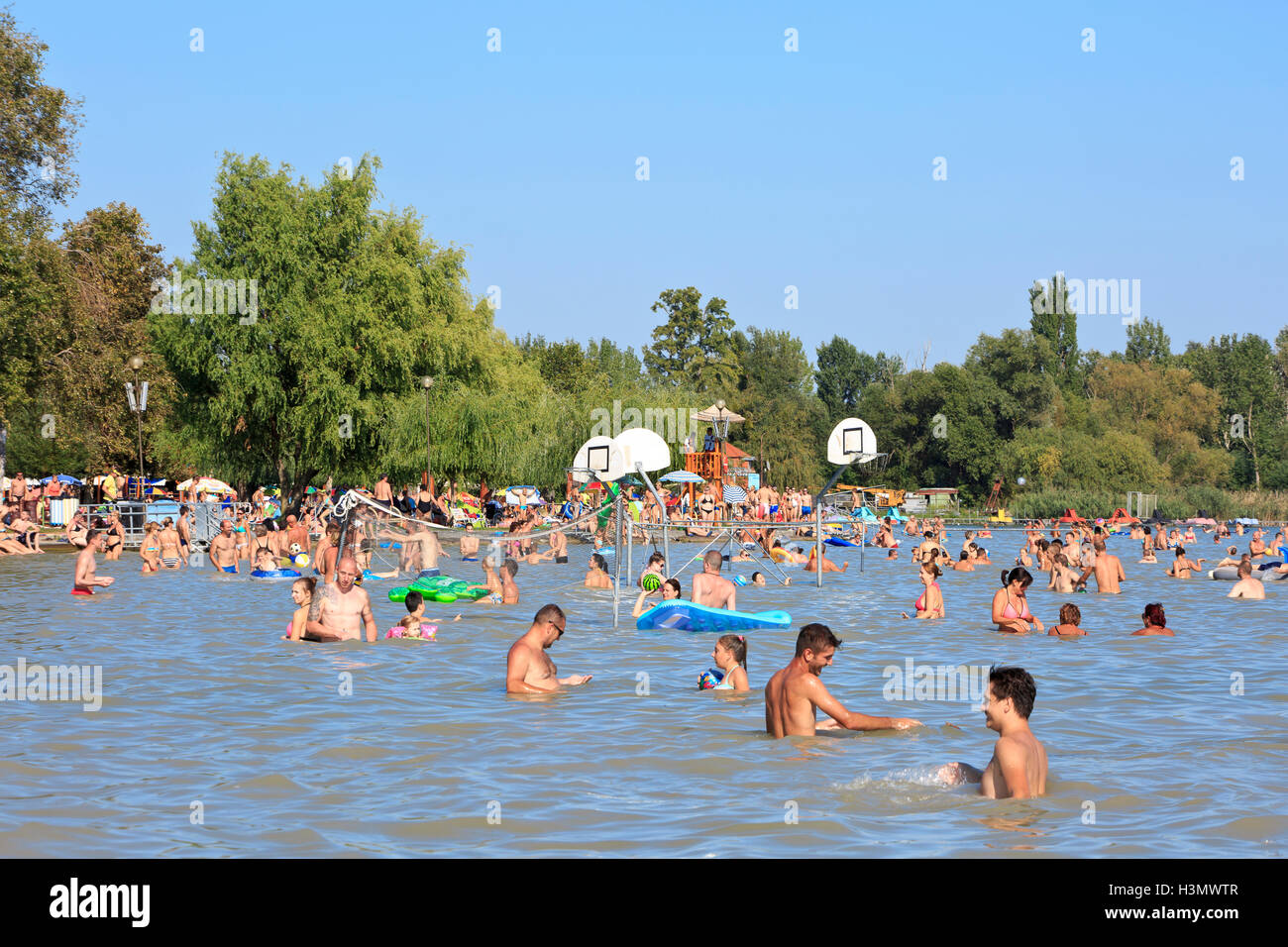 Summertime on the north shore of Lake Balaton in Vonyarcvashegy, Hungary  Stock Photo - Alamy