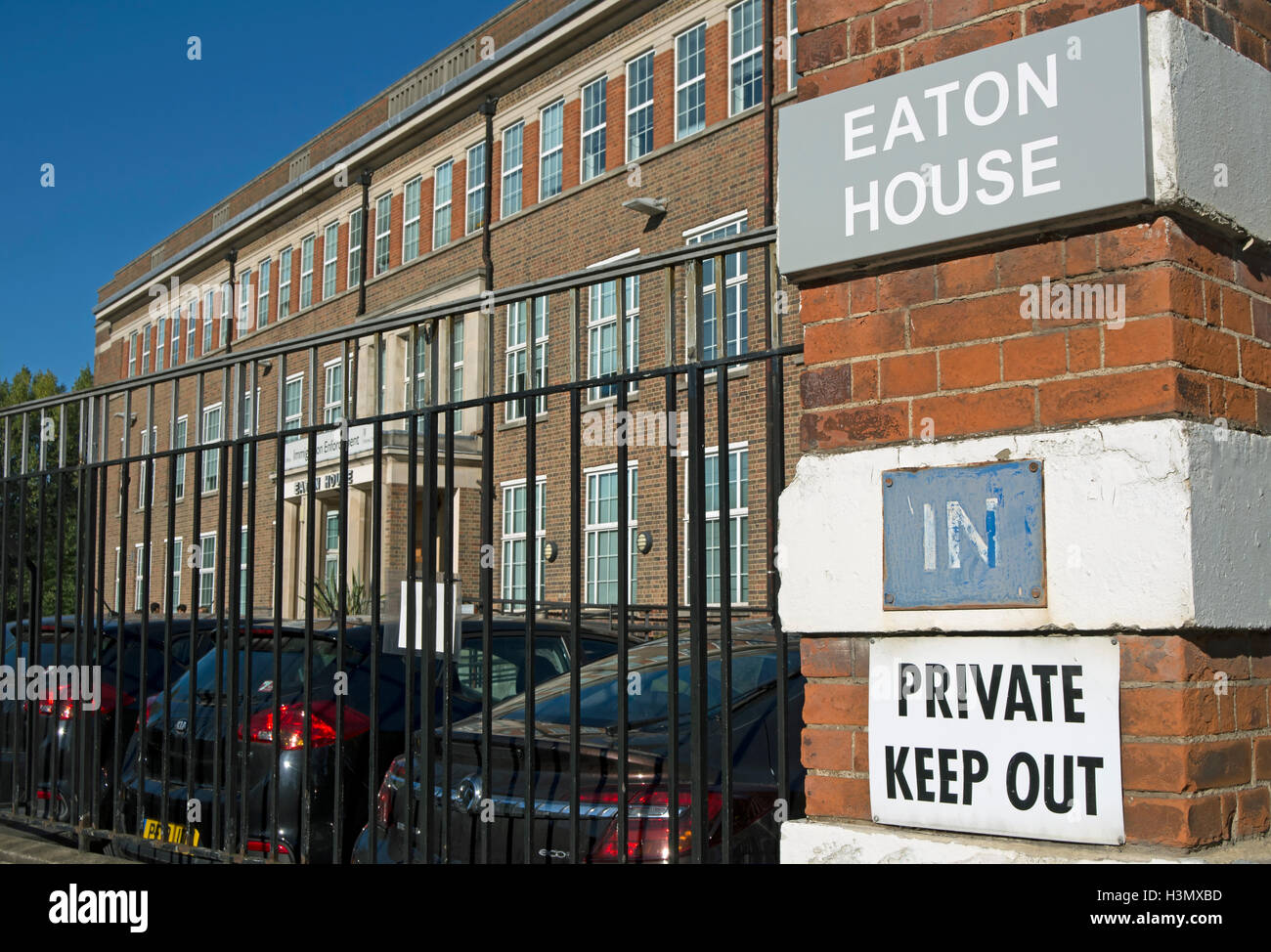 exterior of eaton house, a home office immigration enforcement office