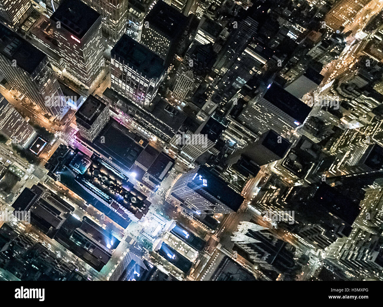 Aerial view from helicopter of Midtown, New York, USA Stock Photo - Alamy