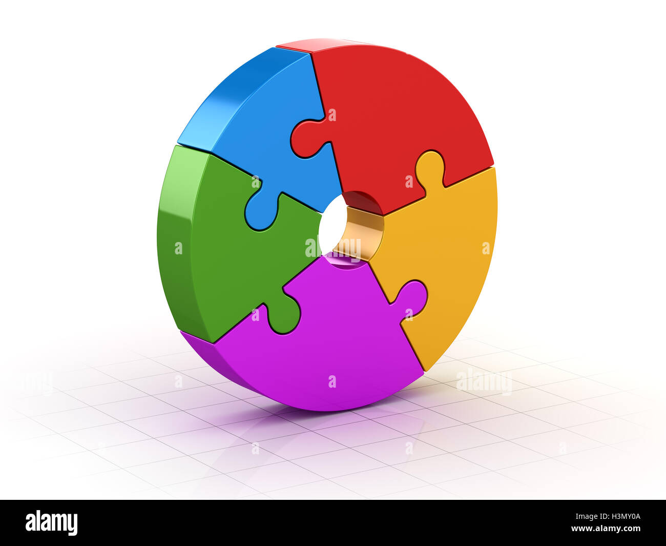 Colorful puzzle chart , This is a 3d rendered computer generated image ...