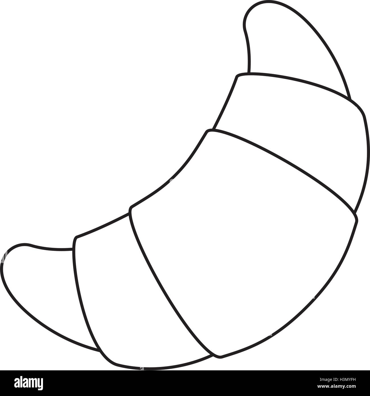 Isolated and silhouette croissant design Stock Vector Image & Art - Alamy