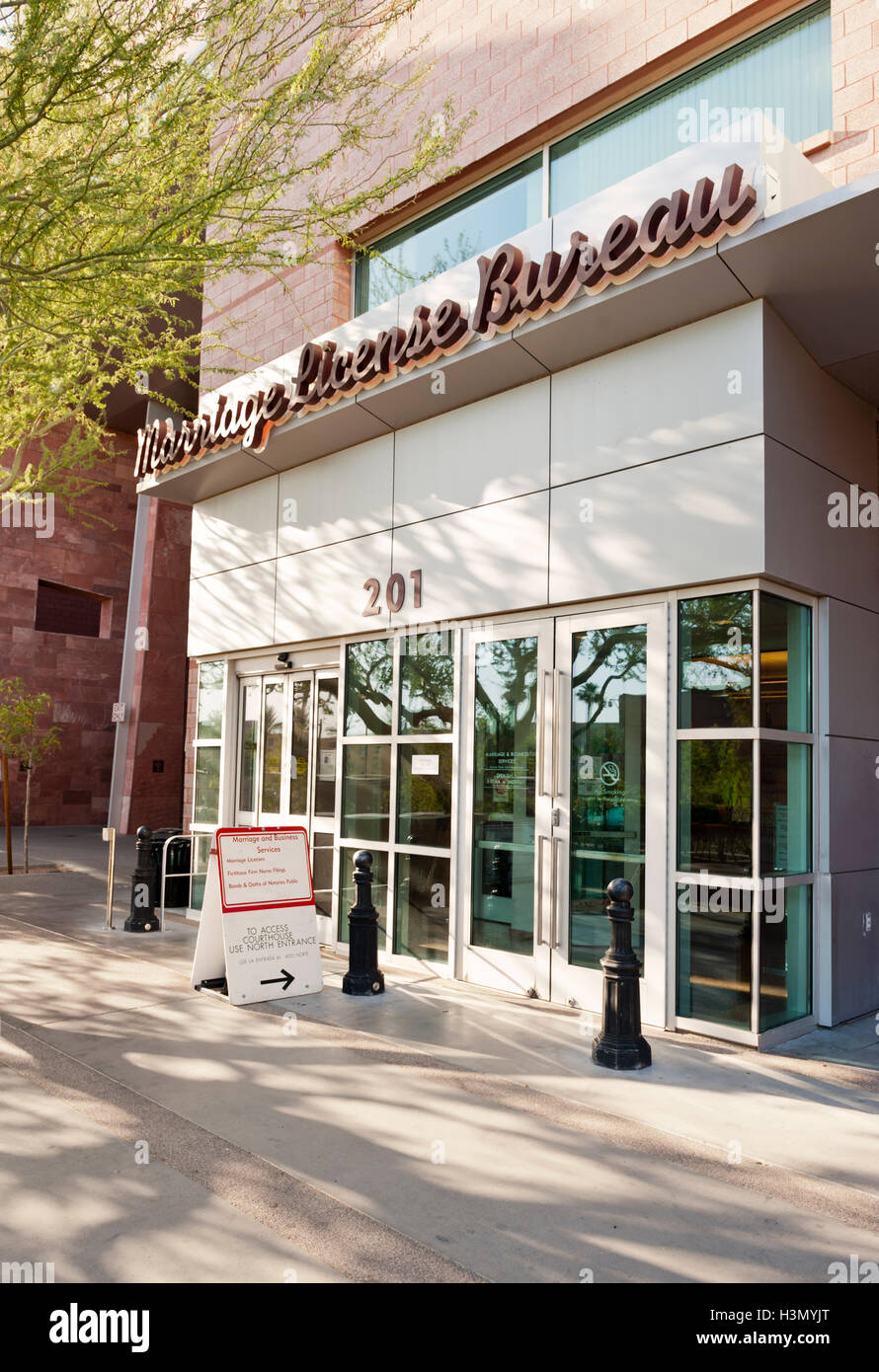 Downtown Las Vegas Nevada Marriage License Bureau Stock Photo