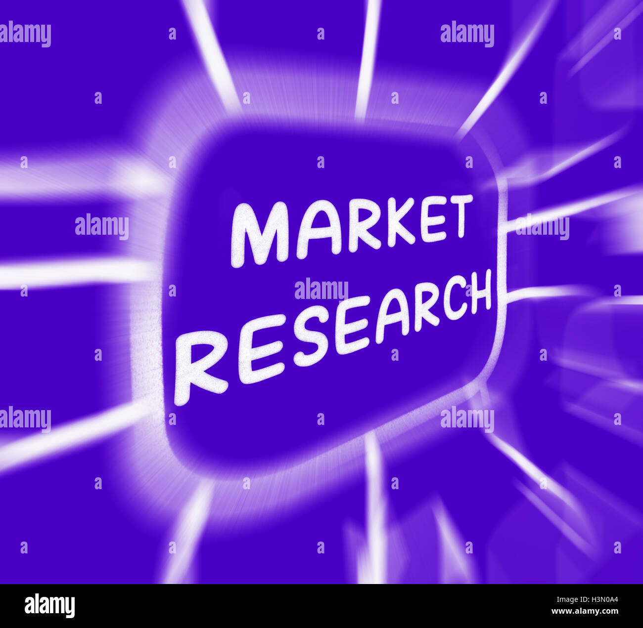 Market Research Diagram Displays Researching Consumer Demand And Stock Photo