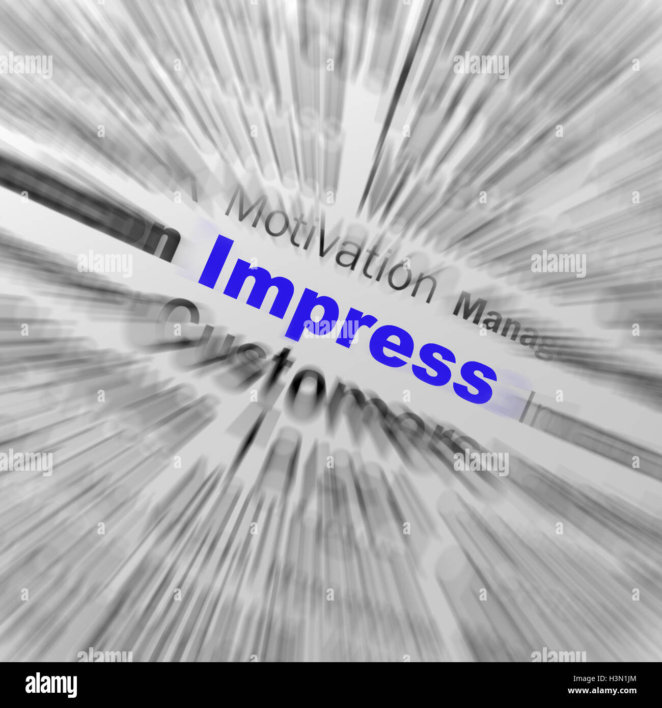 Impress Sphere Definition Displays Satisfactory Impression Or Ex Stock Photo