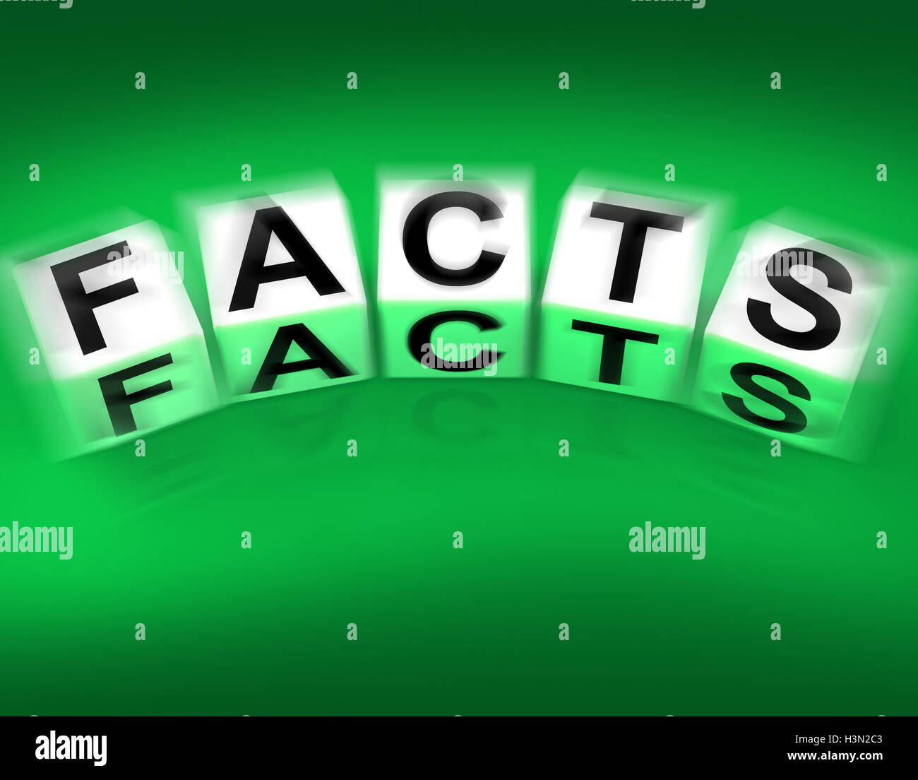Facts Blocks Displays Information of Reality and Truth Stock Photo - Alamy