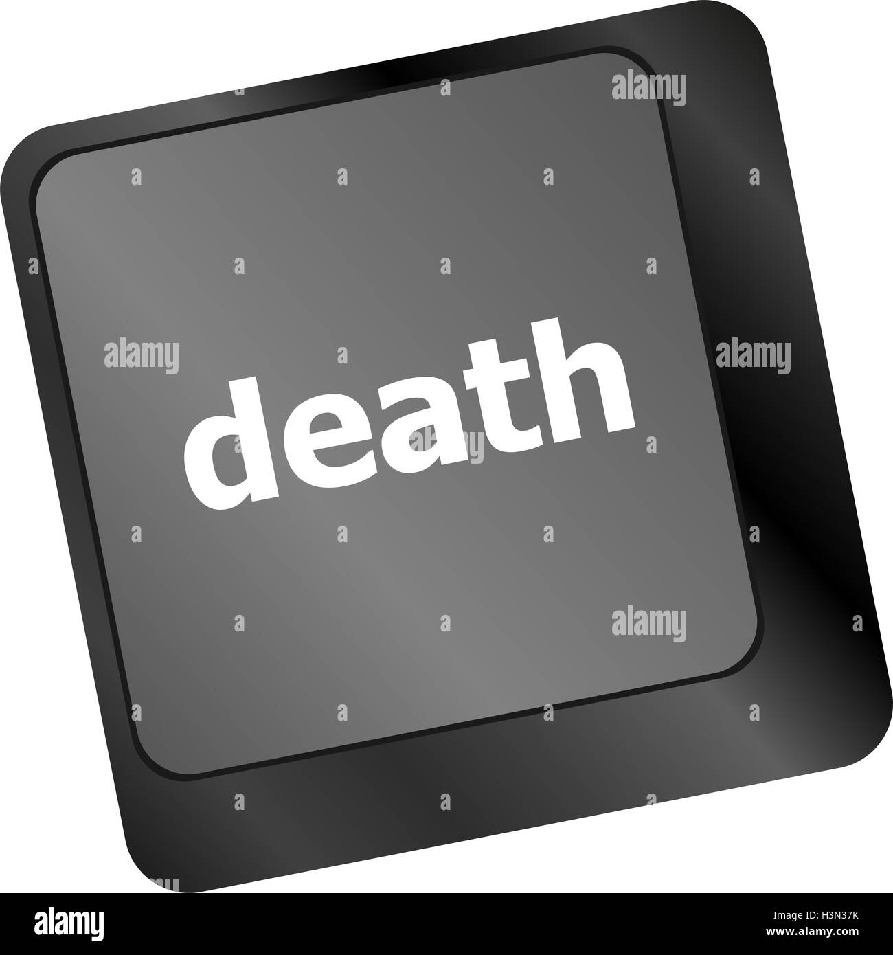 death button on computer keyboard pc key Stock Photo