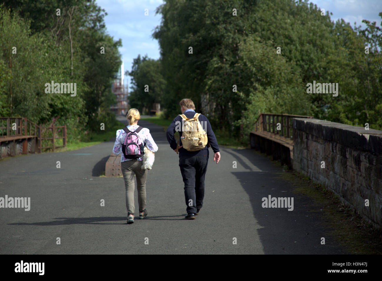 Glasgow tourist travelers visiting the city Stock Photo