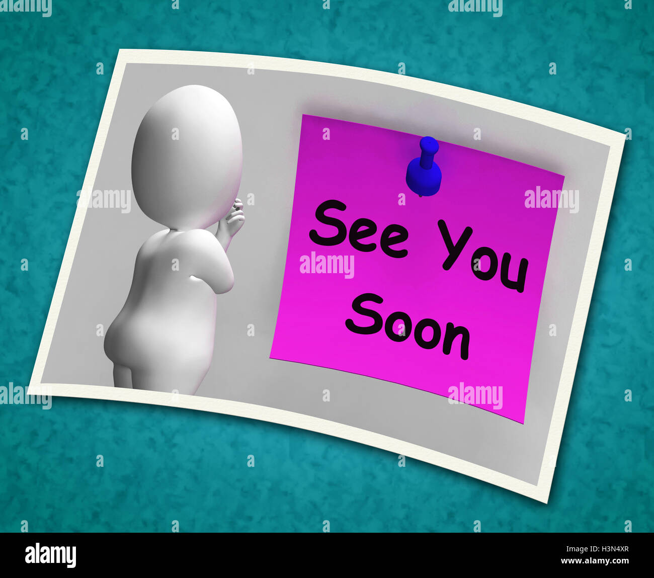 See You Soon Photo Means Goodbye Or Farewell Stock Photo