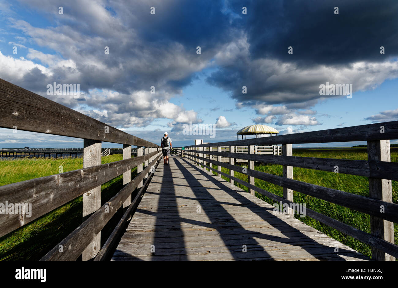 Dramatic skies over Kellys Beach Walkway in Kouchibouguac National Park