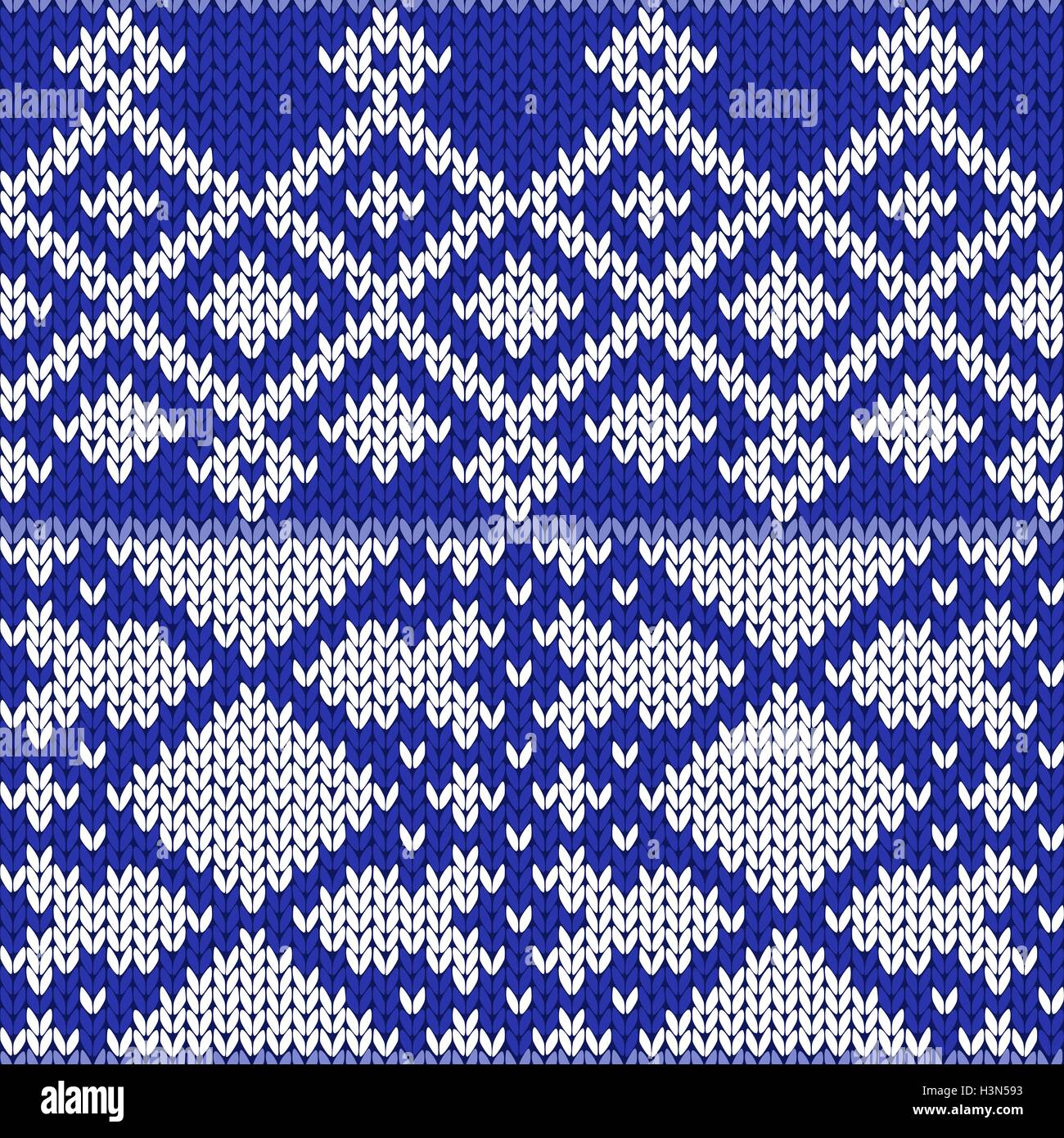 Abstract knitting ornamental seamless vector pattern as a knitted ...