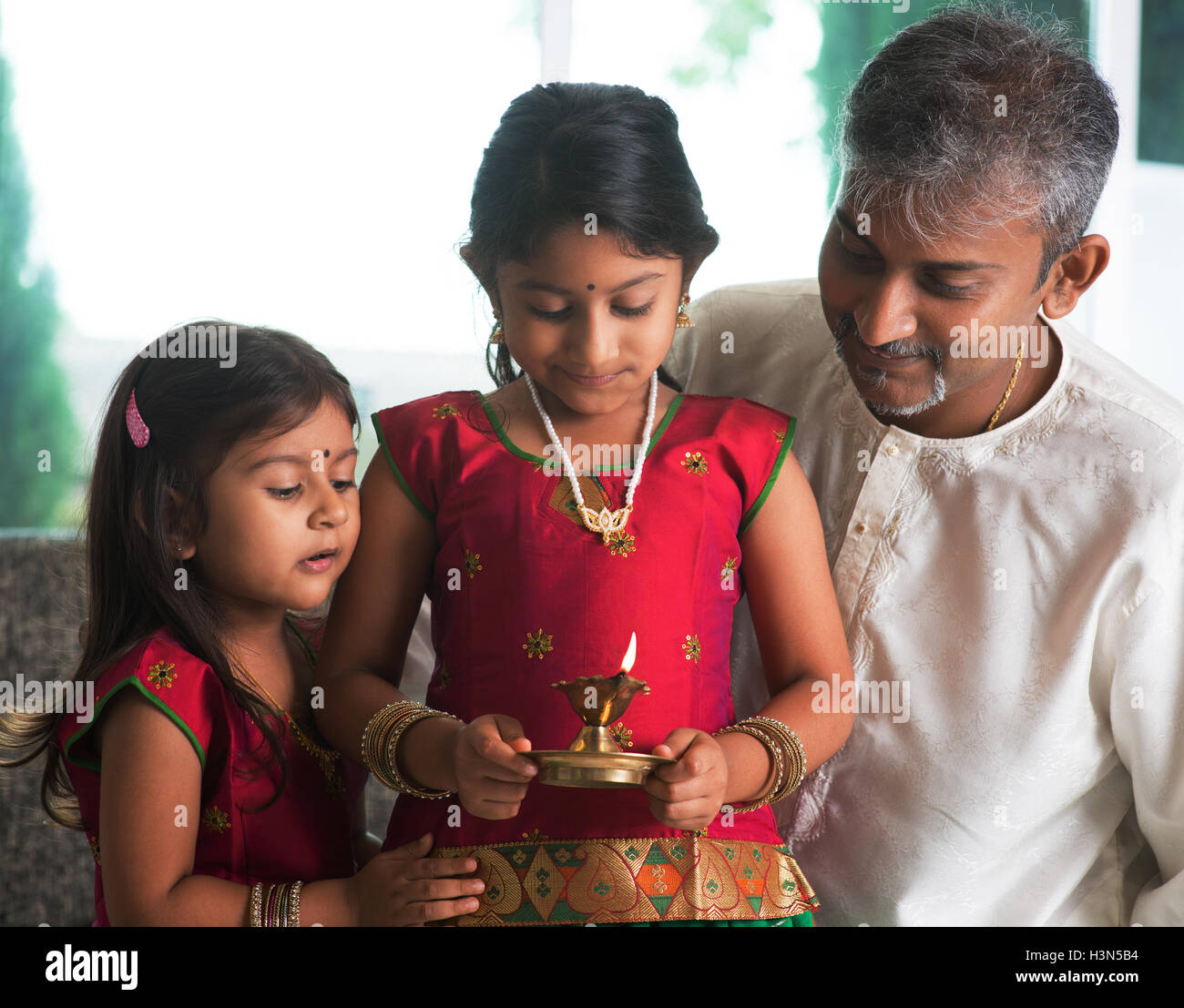 Celebrate diwali or deepavali at home Stock Photo Alamy