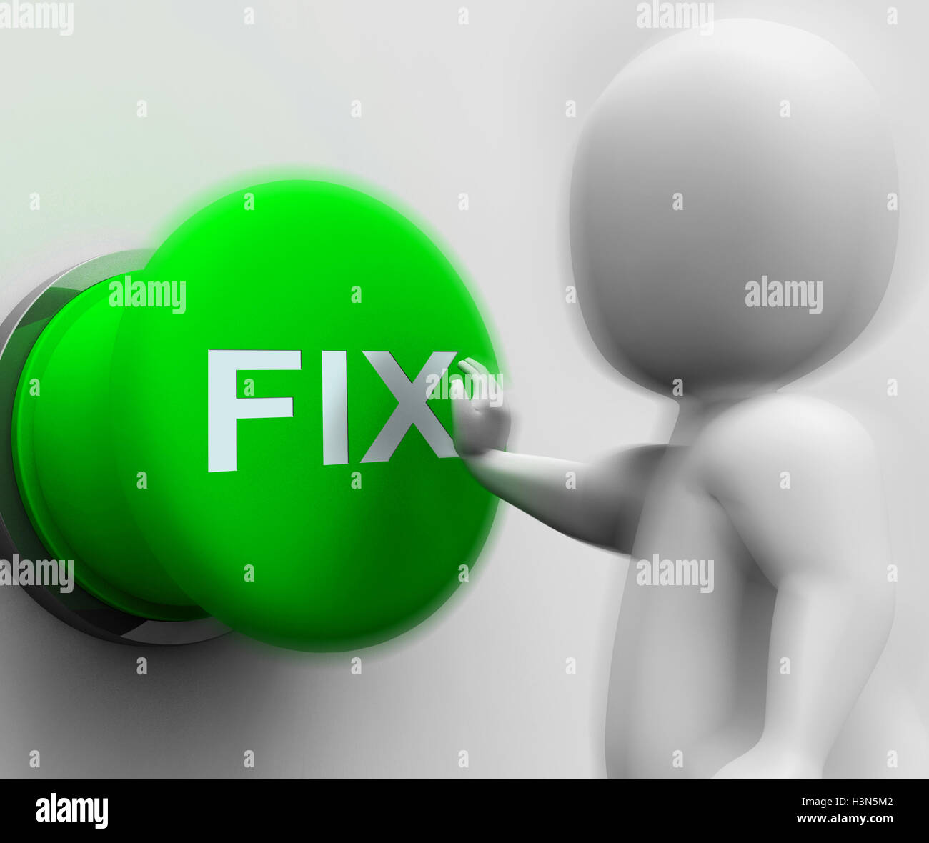 Fix Pressed Shows Repairing Faults And Maintenance Stock Photo