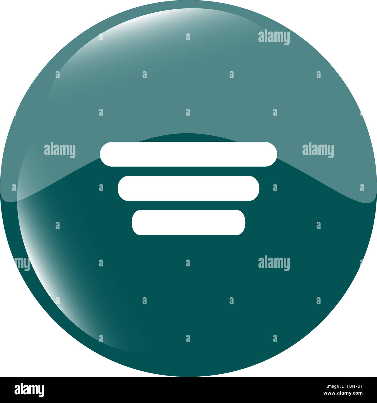 List sign icon. Content view option symbol. web shiny button Stock ...