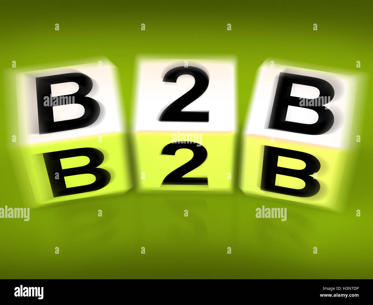 B2B Blocks Displays Business Commerce or Selling Stock Photo
