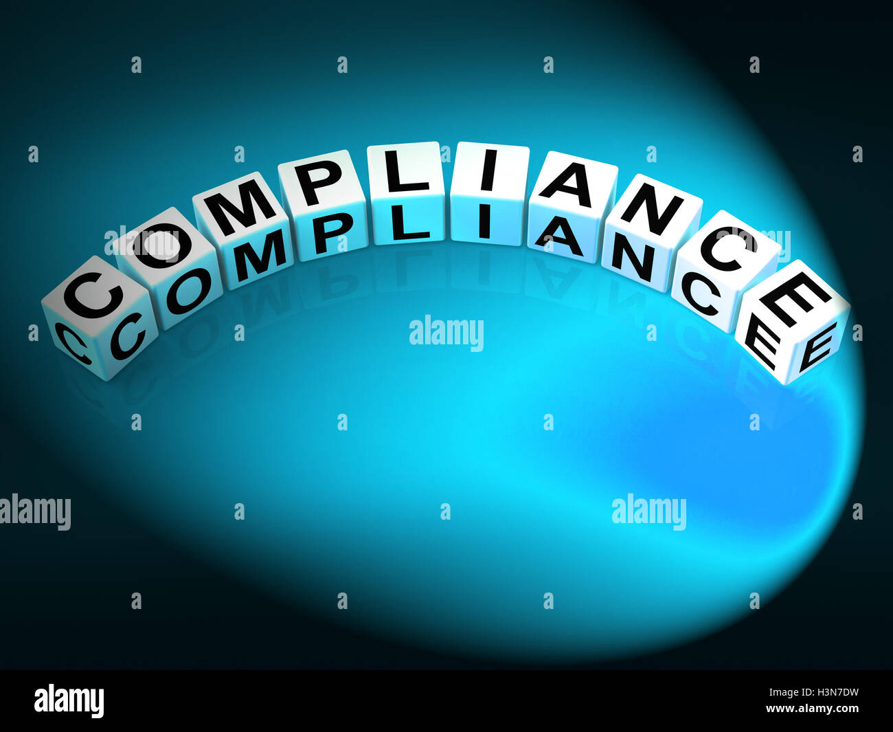 Compliance Letters Mean Agreeing To Rules And Policy Stock Photo