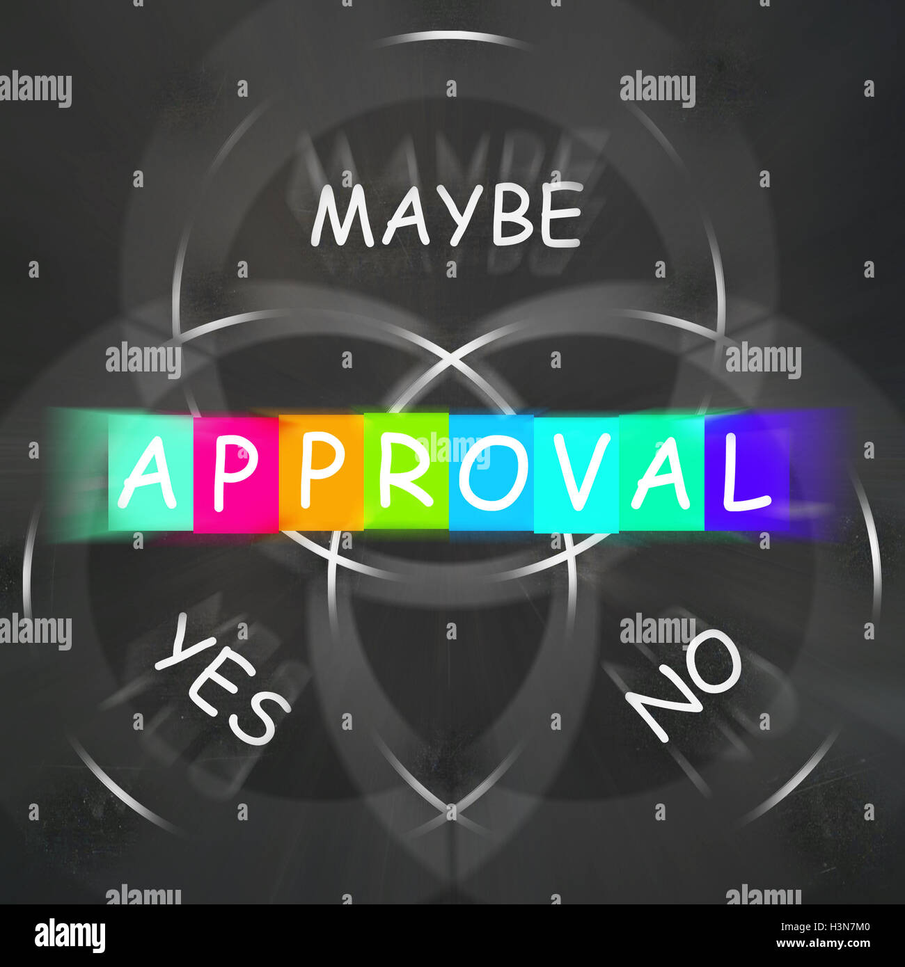 Approval Displays Endorsed Yes Not No or Maybe Stock Photo