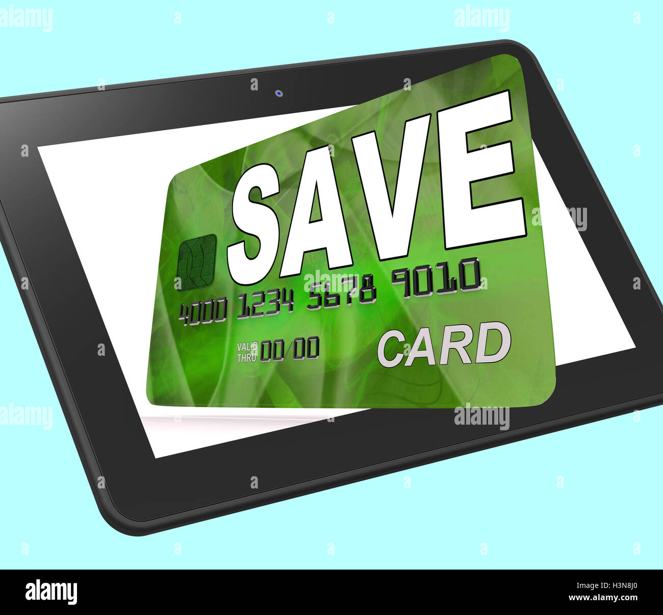 Save Bank Card Calculated Means Setting Aside Money In Savings A Stock ...