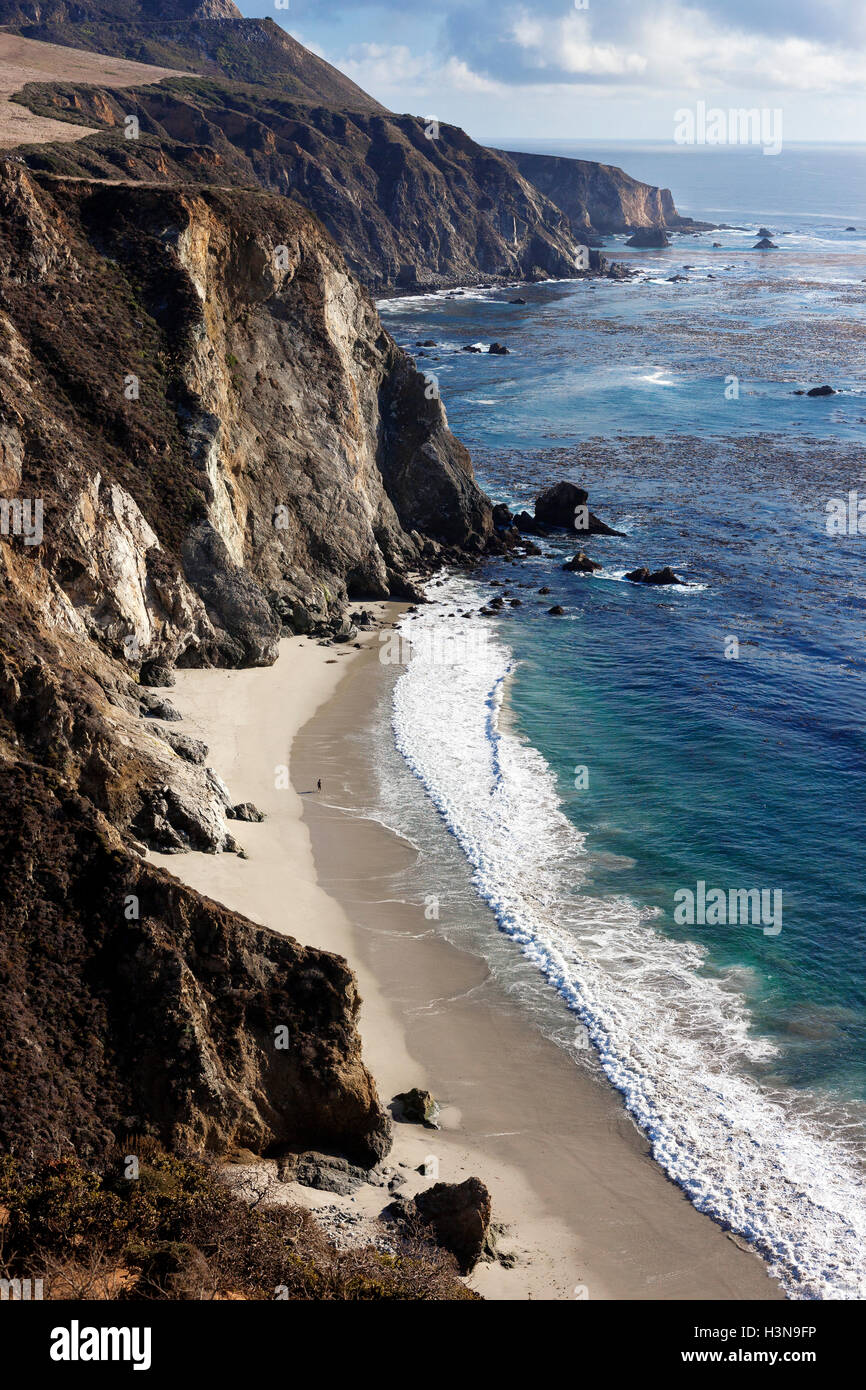 Bixby Creek Bridge Beach, Big Sur On The Pacific Coast Highway