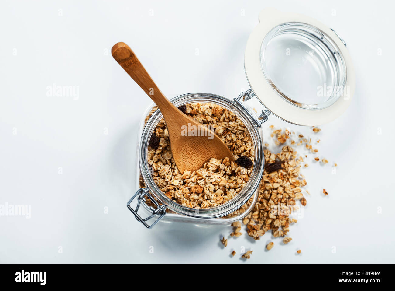 Granola in a jar Stock Photo Alamy