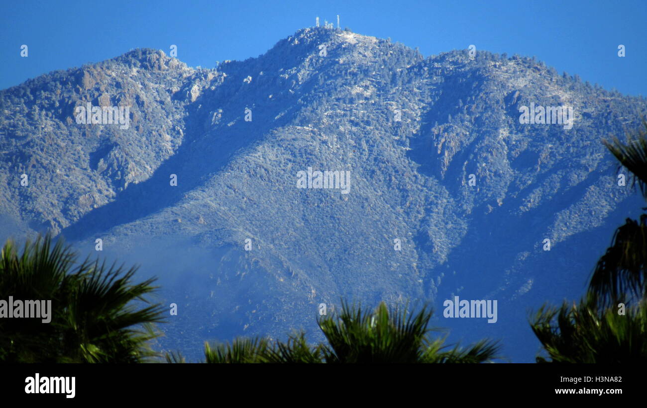 Toro Peak snow capped tallest mountain in the Santa Rosa