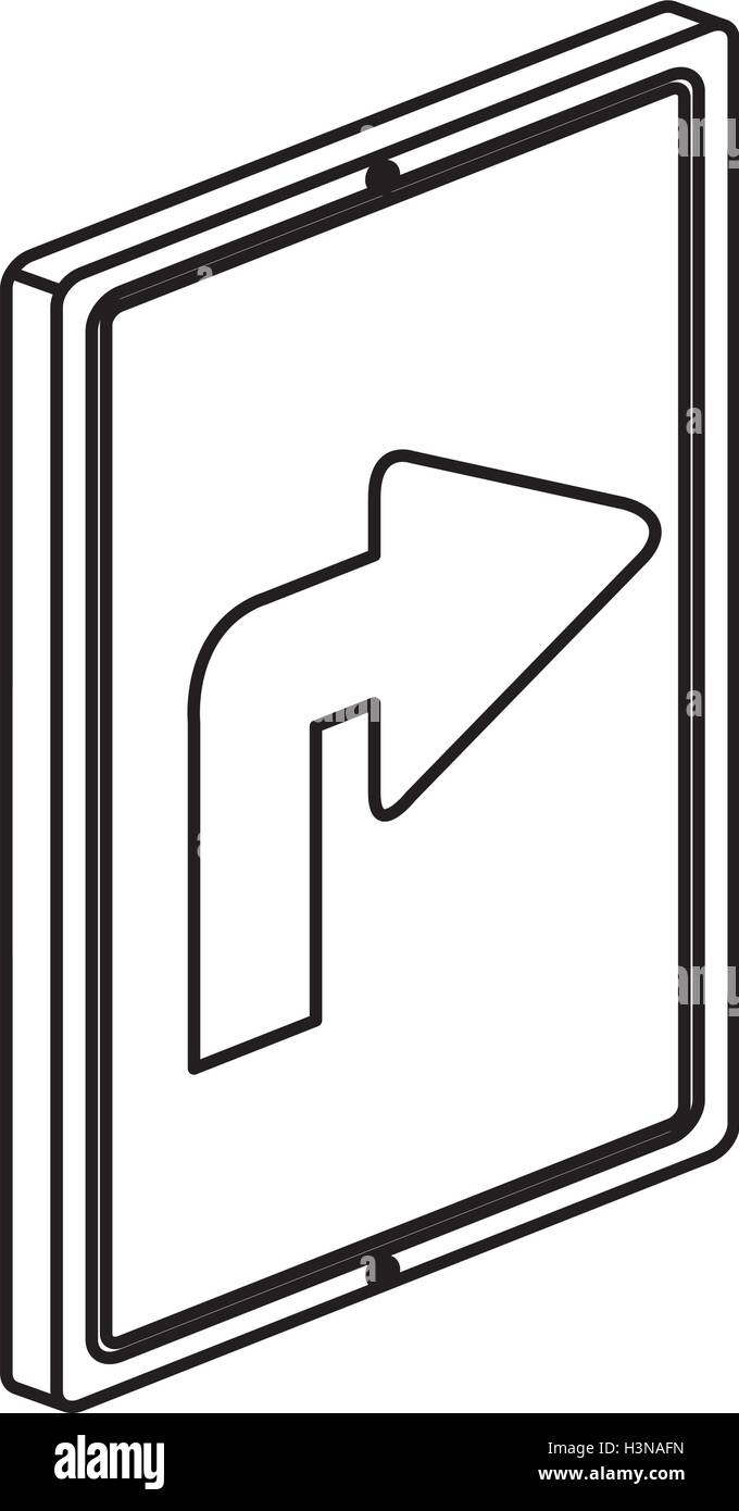 Isolated and silhouette road sign design Stock Vector Image & Art - Alamy