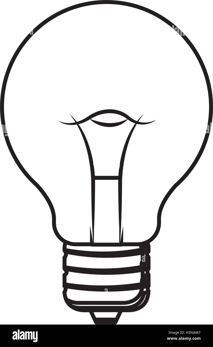 Isolated and silhouette light bulb design Stock Vector Image & Art - Alamy