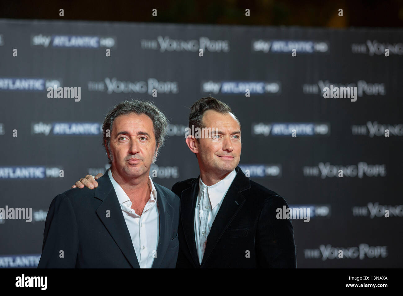 Premier in Rome for the new television series "The Young Pope" by Paolo Sorrentino, Rome, Italy. 9th October 2016 Stock Photo